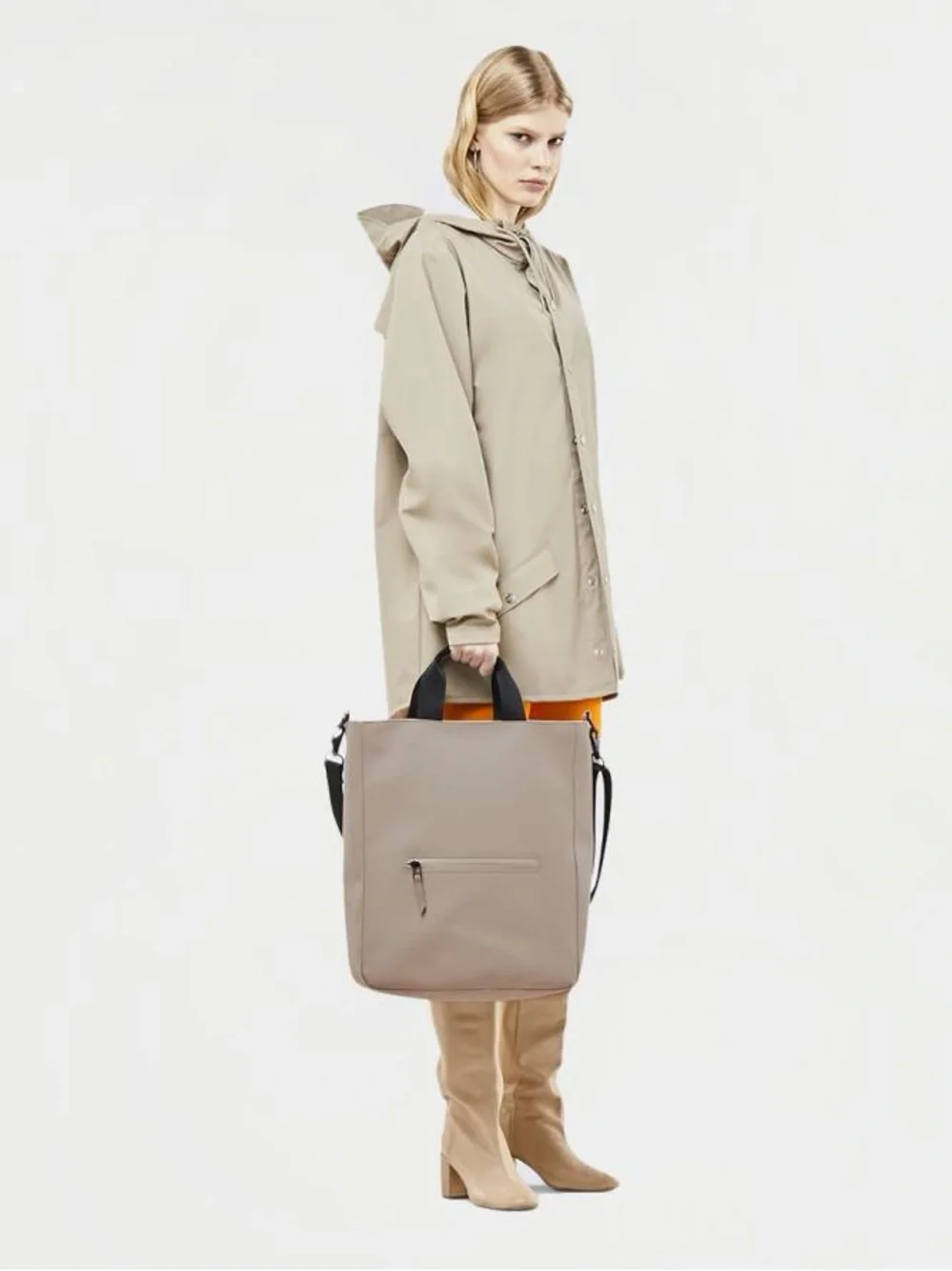 RAINS Unisex Tote Bag with Black Strap